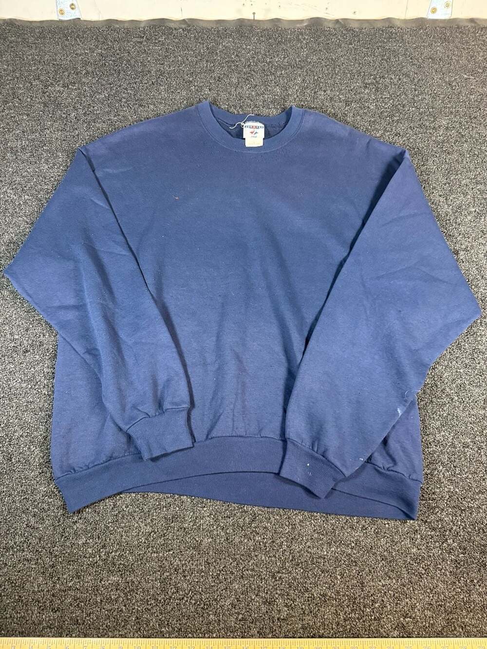 Vintage Jerzees NuBlend Navy Blue Blank Crewneck Sweatshirt